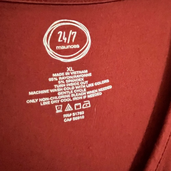 24/7  Scoop Neck Tee- XL- Burnt Orange - Picture 3 of 3